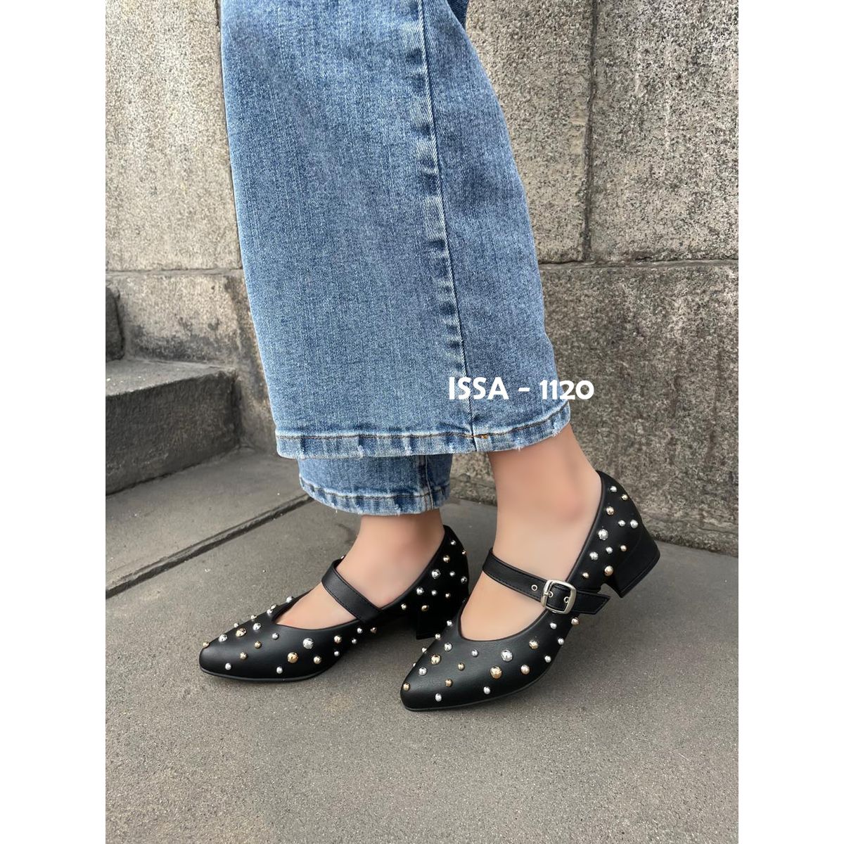 GENERICO - ZAPATOS DE TACO 3CM GRECIA PARA DAMA EN TONO NEGRO