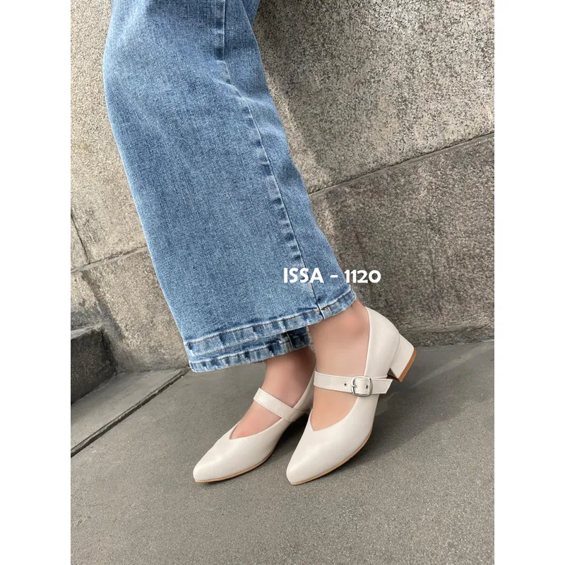 GENERICO - ZAPATOS DE TACO 3 CM BRUNA PARA DAMA EN TONO HUESO