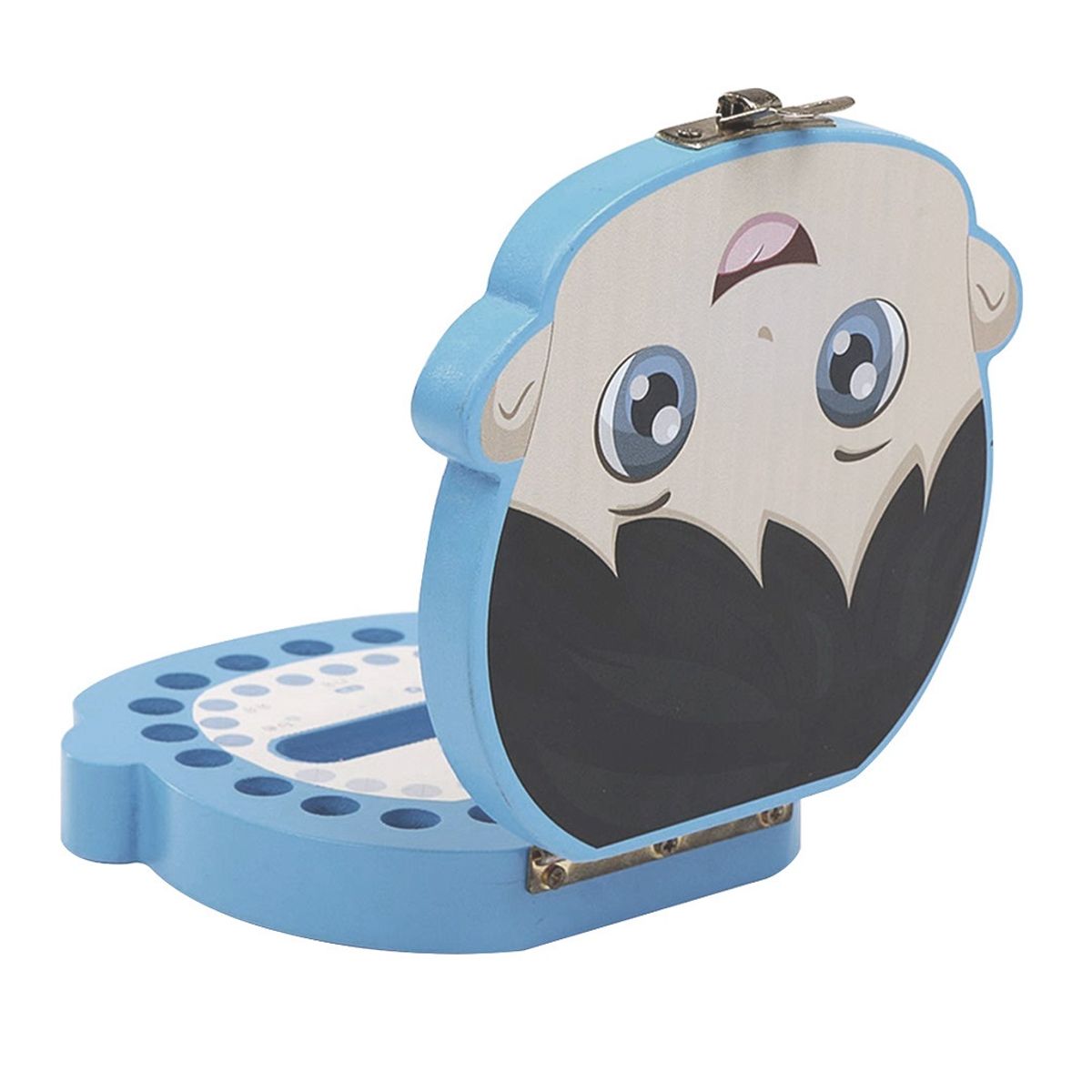 GENERICO - MINI CAJAS DE ALMACENAMIENTO PARA DIENTES DE BEBÉ CELESTE