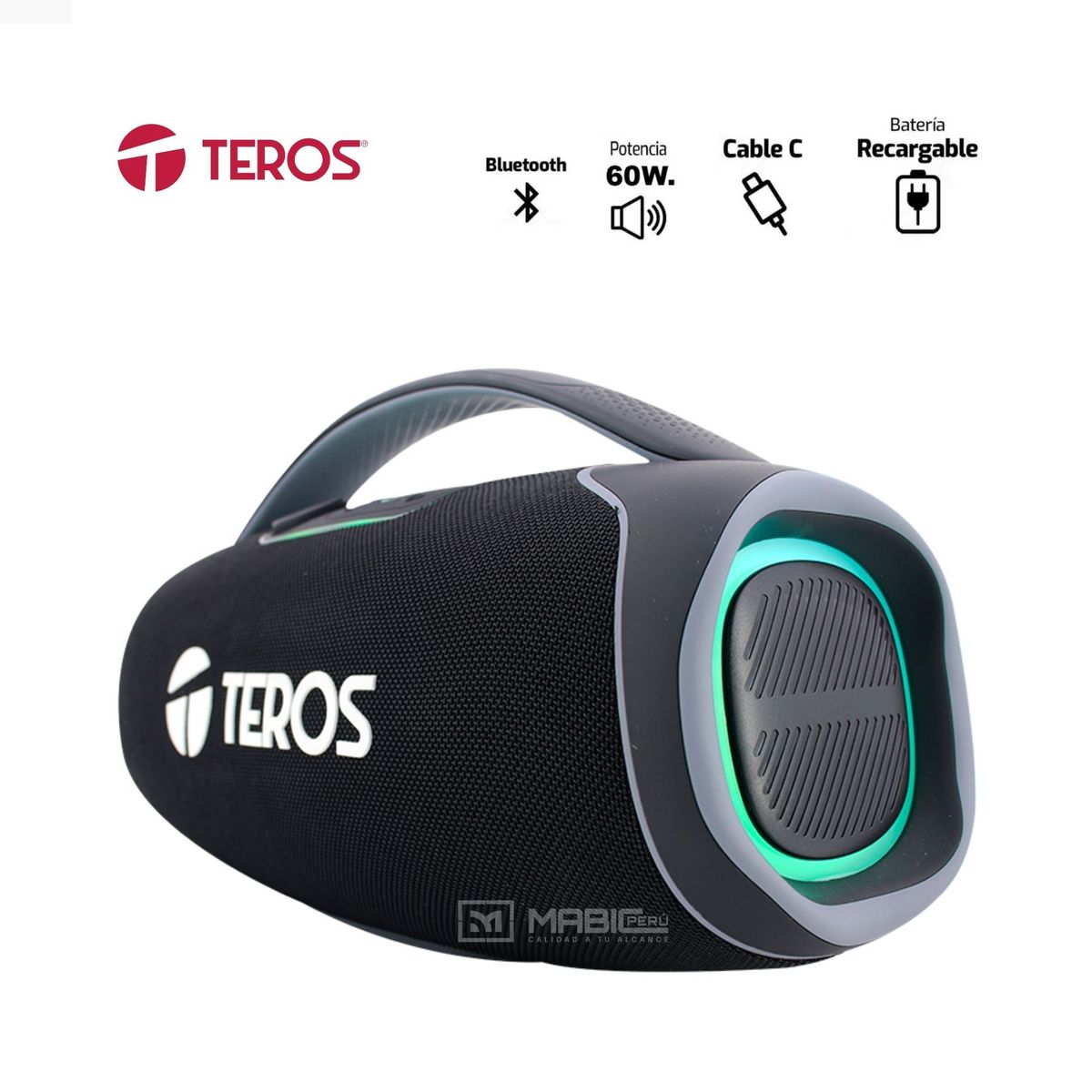 TEROS - PARLANTE TEROS TE-6045N NEGRO 60 WATTS BLUETHOOTH - PORTATIL