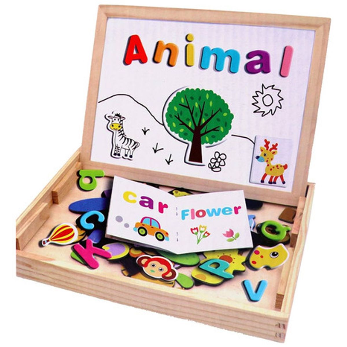 GENERICO - Pizarra Didáctica Magnética Montessori crea lee y dibuja