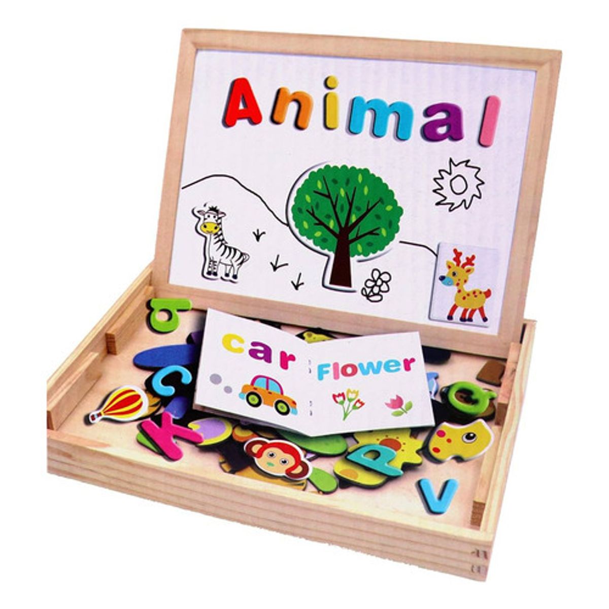 GENERICO - Pizarra Didáctica Magnética Montessori crea lee y dibuja