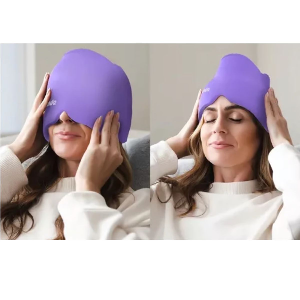 GENERICO - MÁSCARA VERSÁTIL PARA LA CABEZA DE TERAPIA DE HIELO LILA