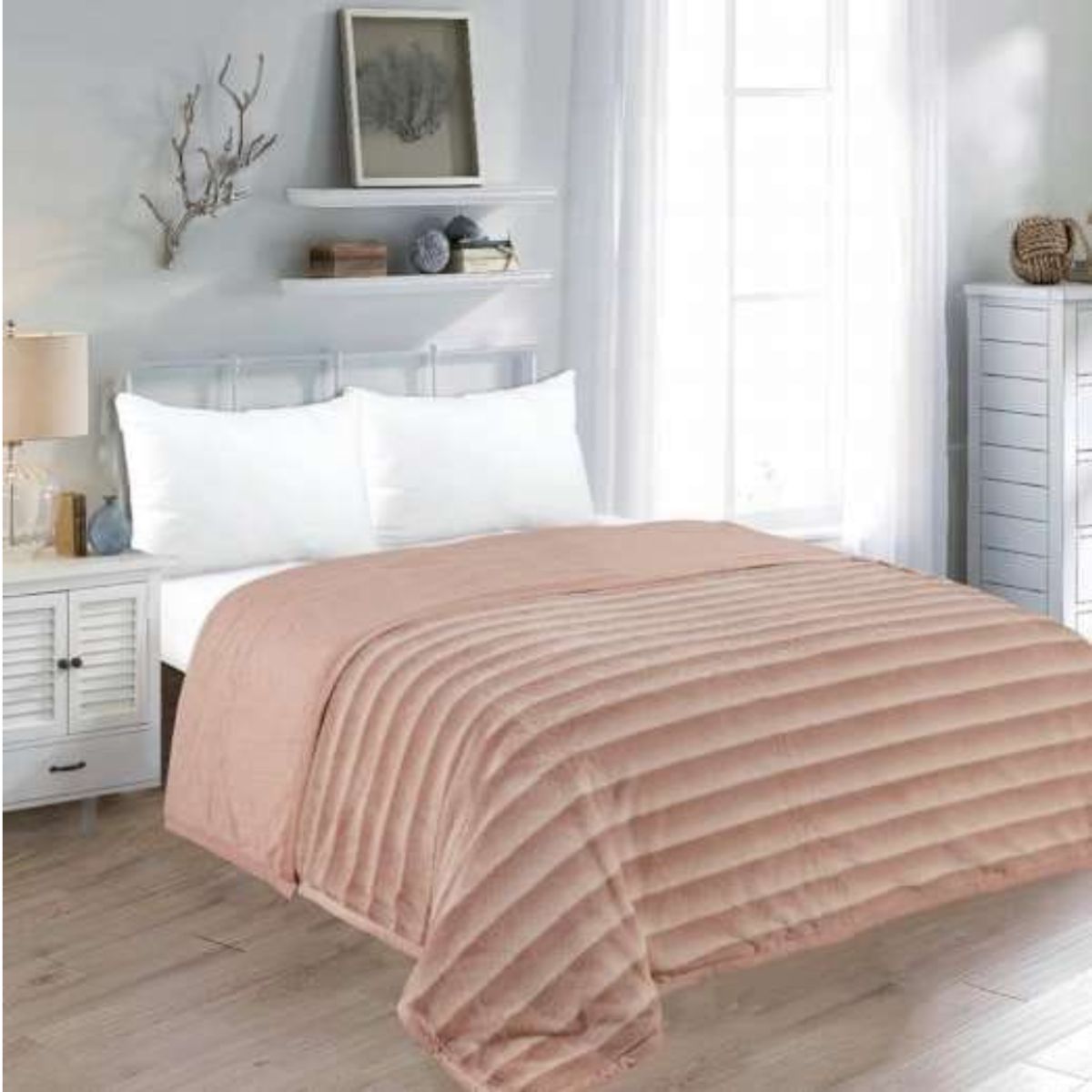 CUTE - EDREDÓN PIEL DE FOCA CON PIEL DE DURAZNO CON DISEÑO