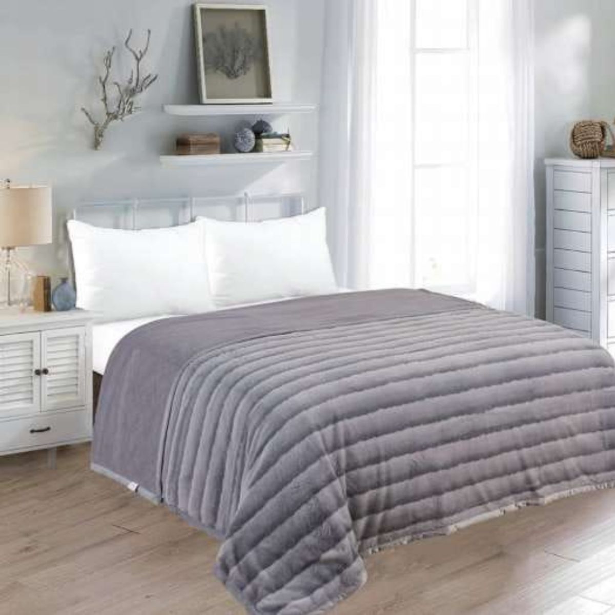 CUTE - EDREDÓN PIEL DE FOCA CON PIEL DE DURAZNO CON DISEÑO