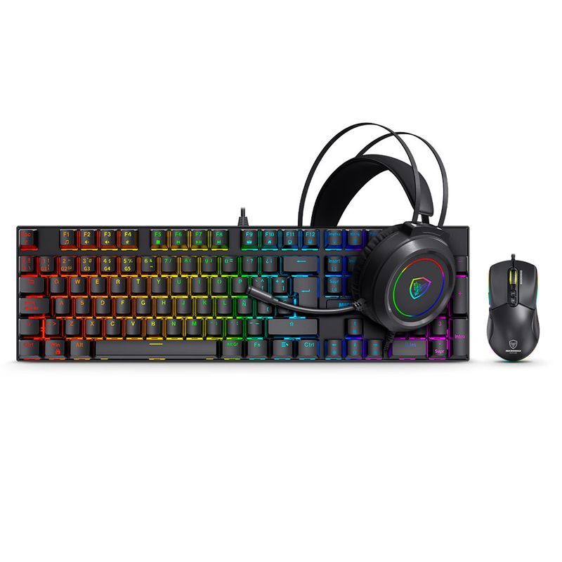 MICRONICS - KIT GAMER BLACK MIC GTX2003-3K TECLADO + MOUSE + AURICULAR