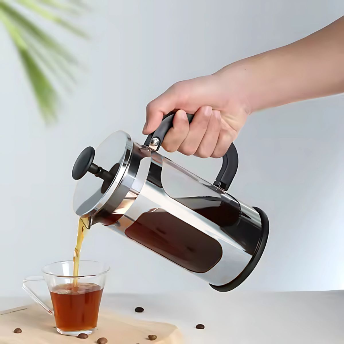 GENERICO - Prensa Francesa de Vidrio de Borosilicato Resistente al Calor