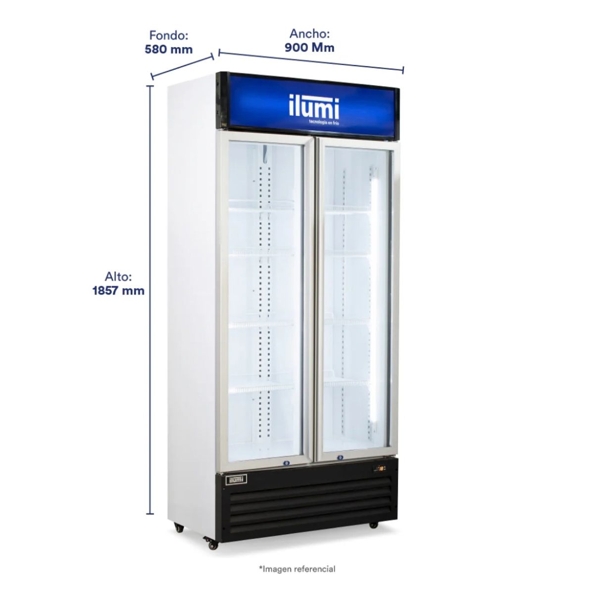 ILUMI - Visicooler Ilumi Fan Cooling de 550 litros BC-5502FC