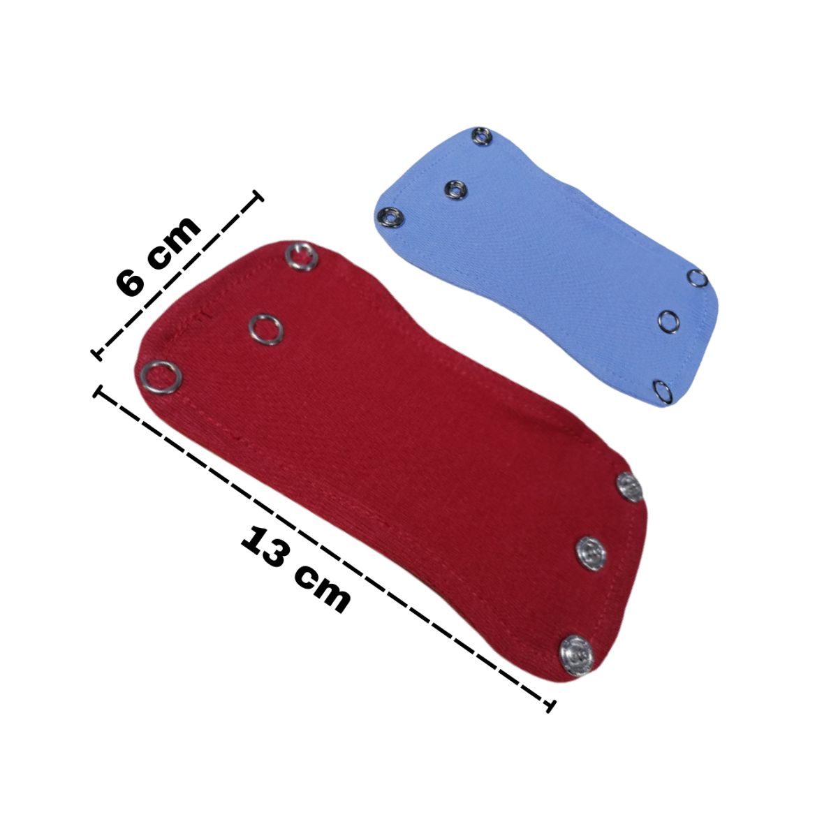 GENERICO - Extensores de Body de 3 broches (Par-Rojo y Celeste bebé)