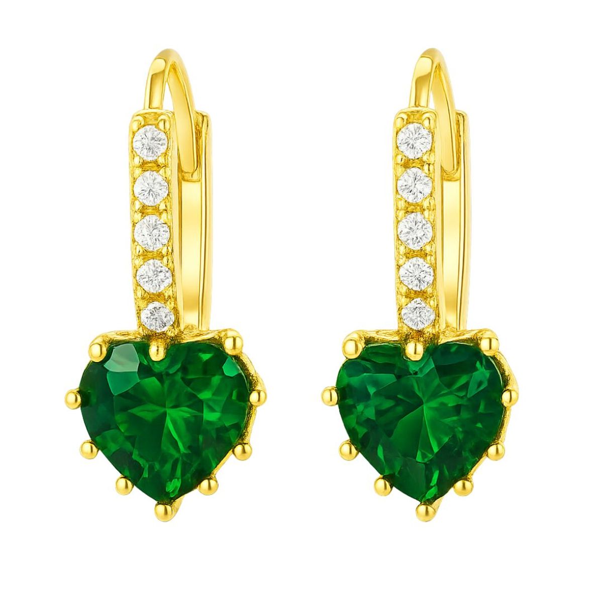 GENERICO - Aretes Piedra Verde Mujer Elegancia