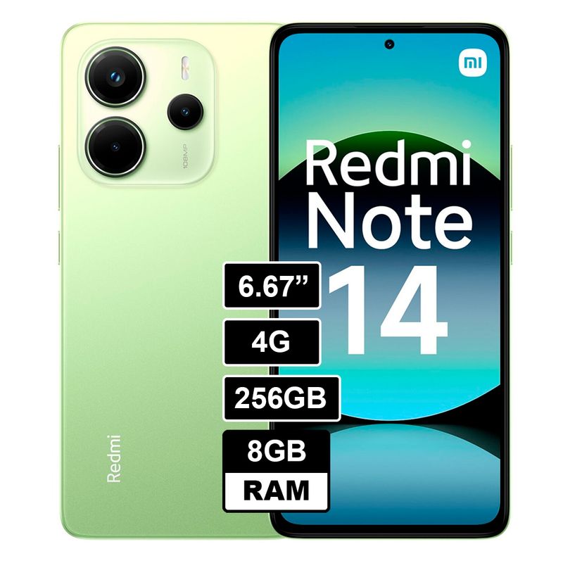 XIAOMI - Note 14 4G 8GB RAM 256GB VERDE