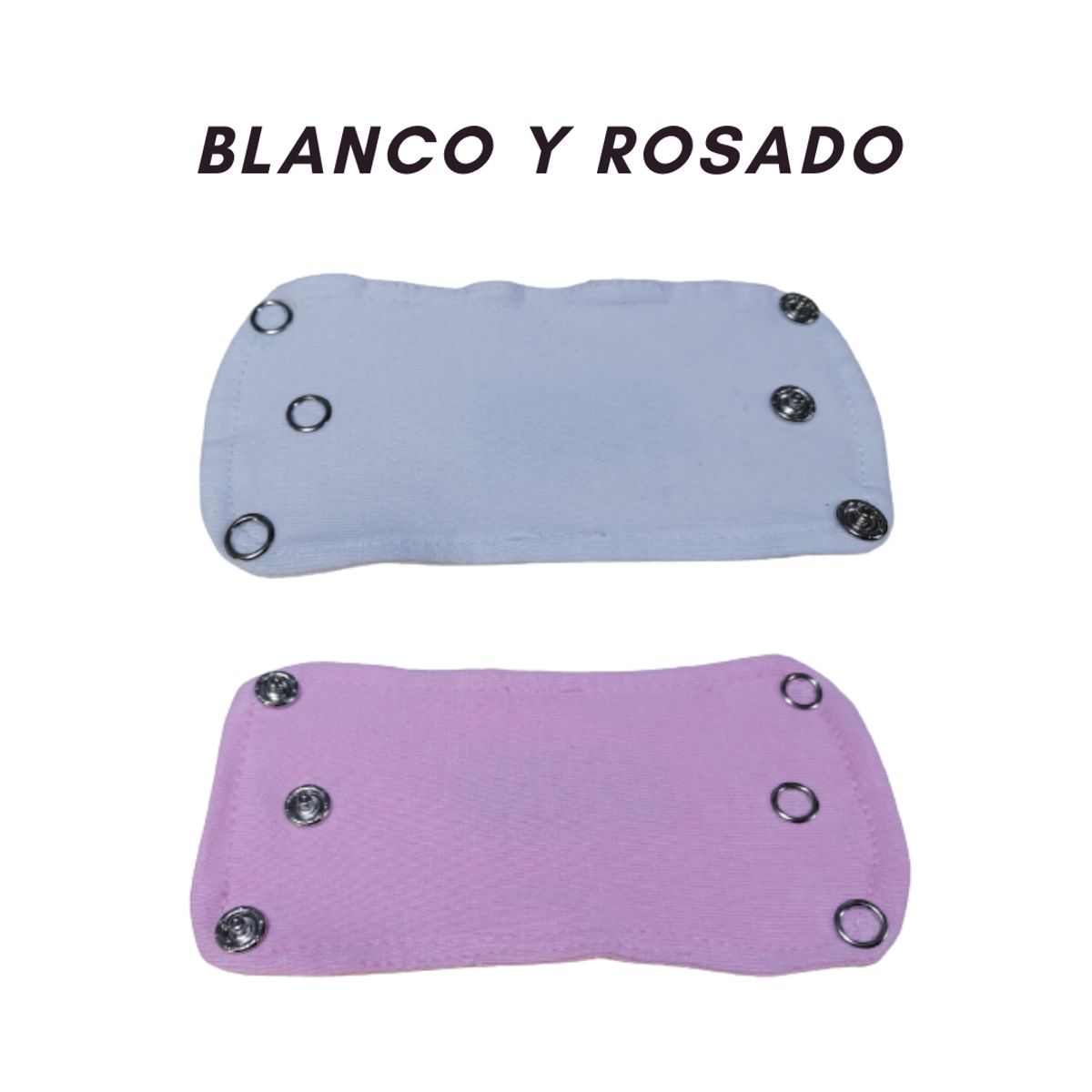 GENERICO - Extensores de Body de 3 broches (Par-Rosado y Blanco)