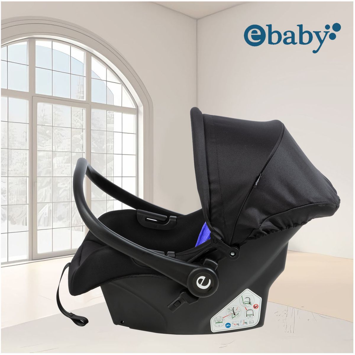 EBABY - Coche Moisés Travel System EBABY «SPARROW» Porta Bebé Blue