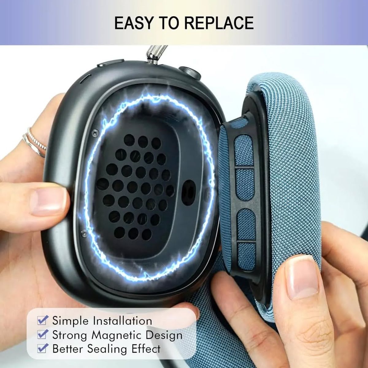 GENERICO - Almohadillas para audífonos AIRPODS MAX 2.0 azul