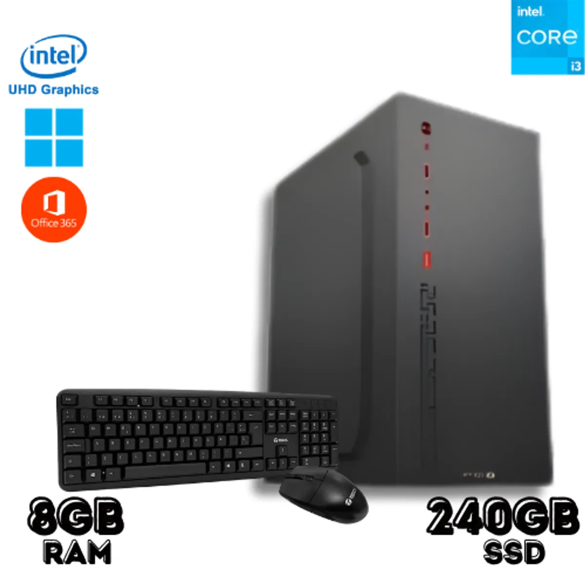 INTEL - PC DE ESCRITORIO CORE I3 8GB RAM SSD 240GB