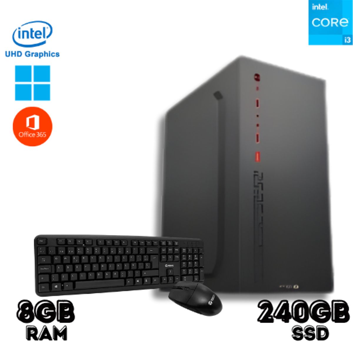 INTEL - PC DE ESCRITORIO CORE I3 8GB RAM SSD 240GB
