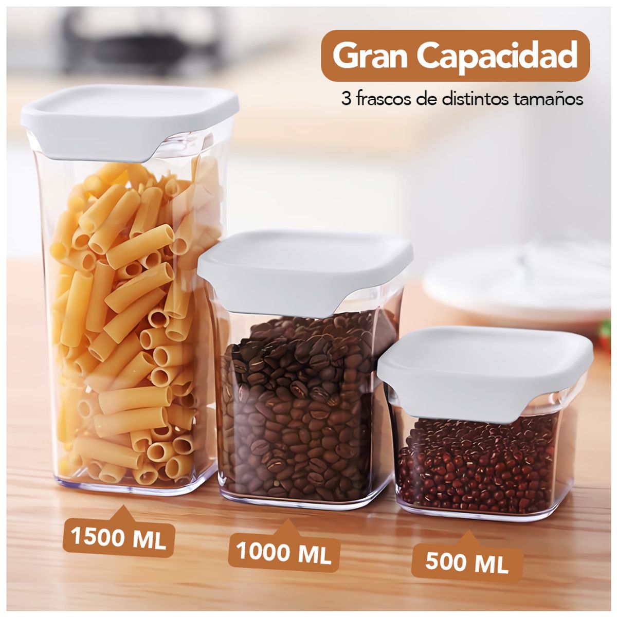 KELLER - Contenedores de Alimentos Multiusos Apilables H10