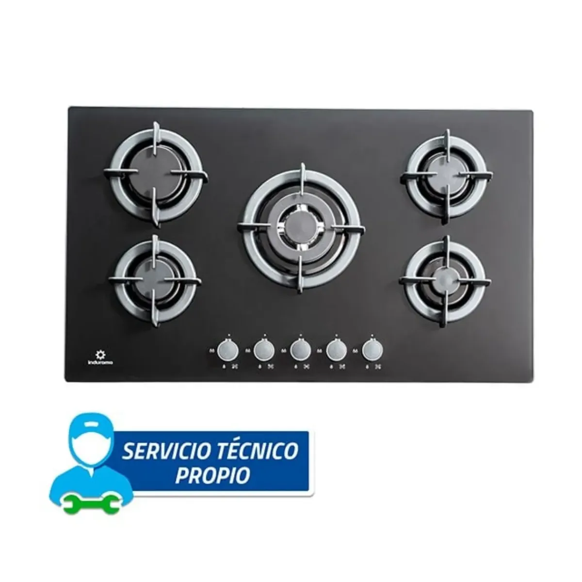 INDURAMA - ENCIMERA EMPOTRABLE A GAS GLP INDURAMA 5 HORNILLAS EGI-905VDNEG