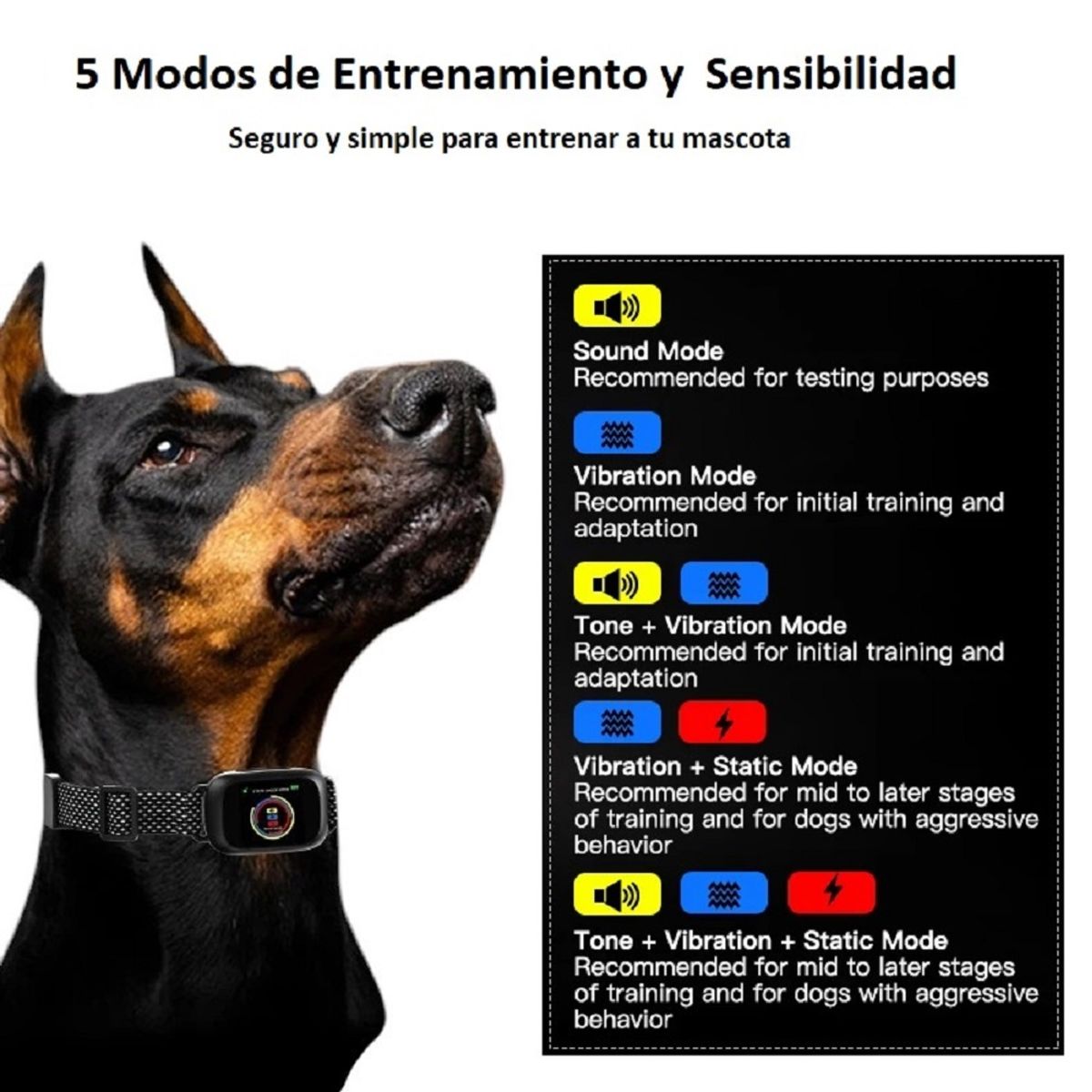 GENERICO - Collar de Entrenamiento LCD Perros Recargable B630 Plus