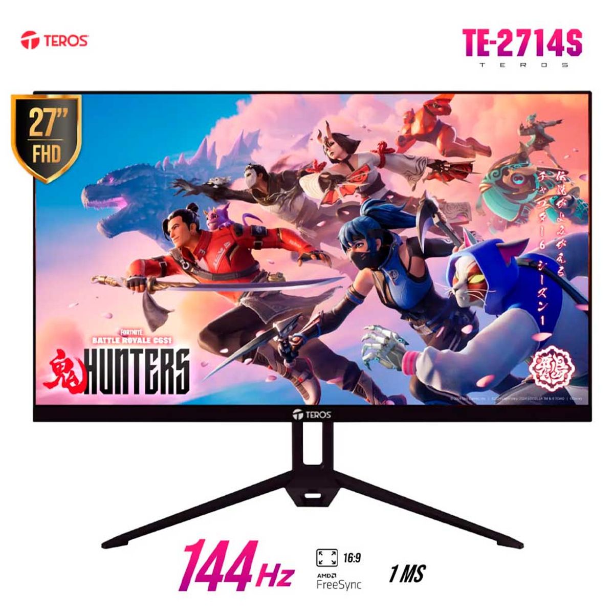 TEROS GAMING - Monitor  Gamer TEROS TE-2714S, 27"  144Hz,1ms, HDMI,DP, FHD,IPS,Speakers