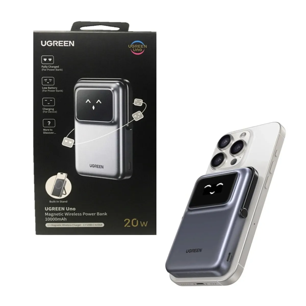 UGREEN - Batería MagSafe Original Ugreen Robot 10000 mAh 20W