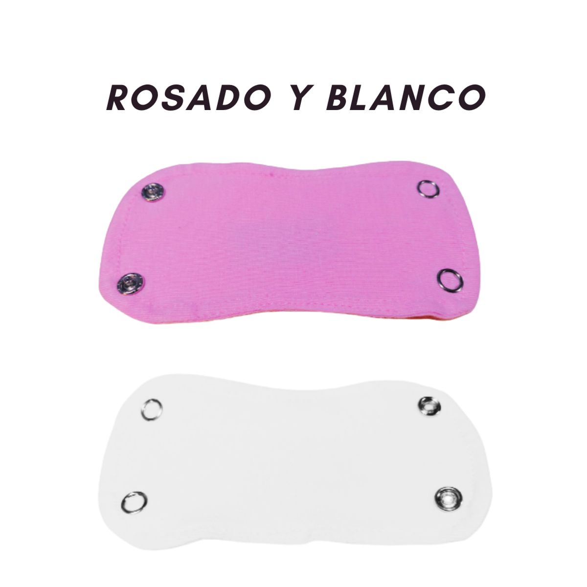 GENERICO - Extensores de Body de 2 broches (Par-Blanco y Rosado)