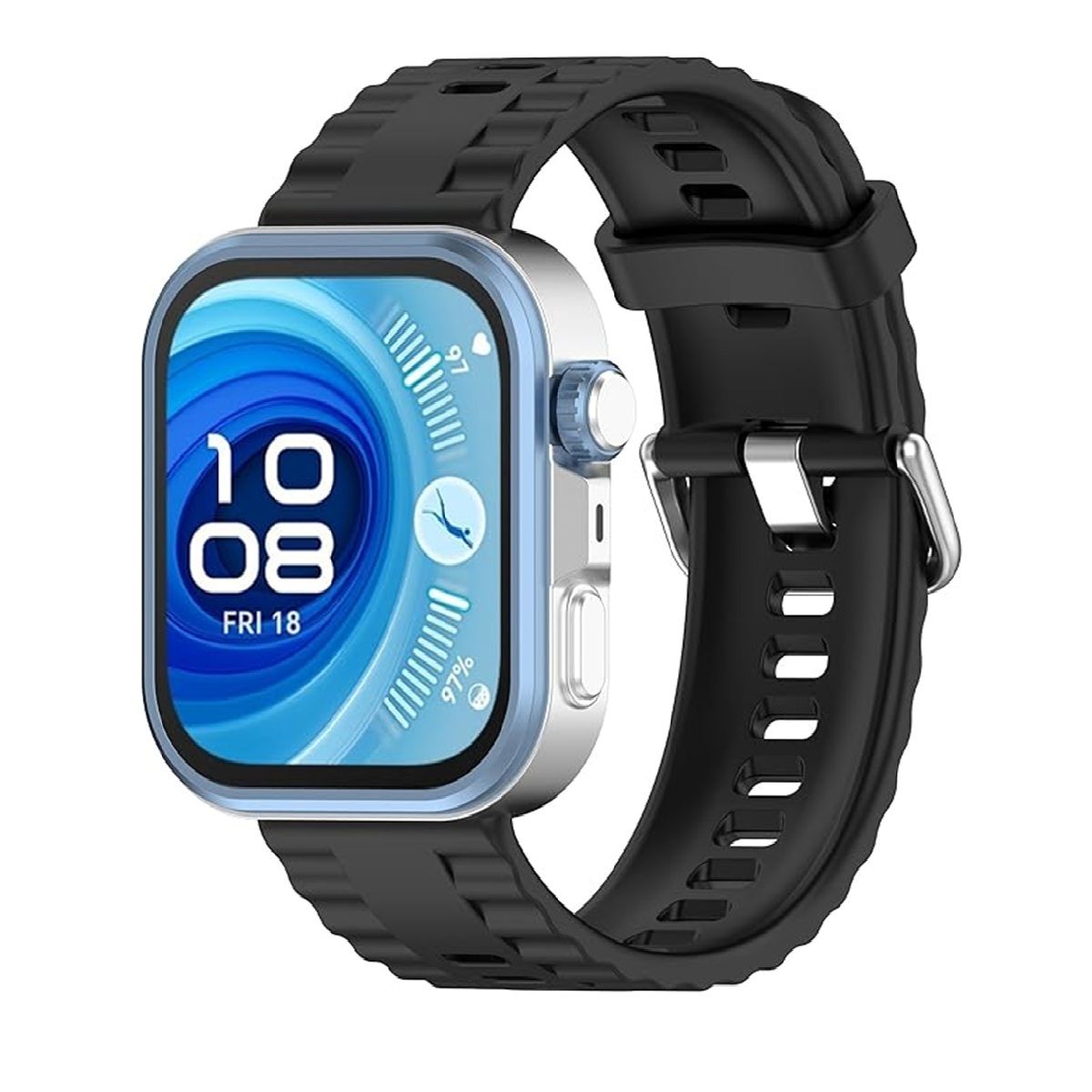 GENERICO - Correa de silicona para Huawei Watch Fit 4 - Negro