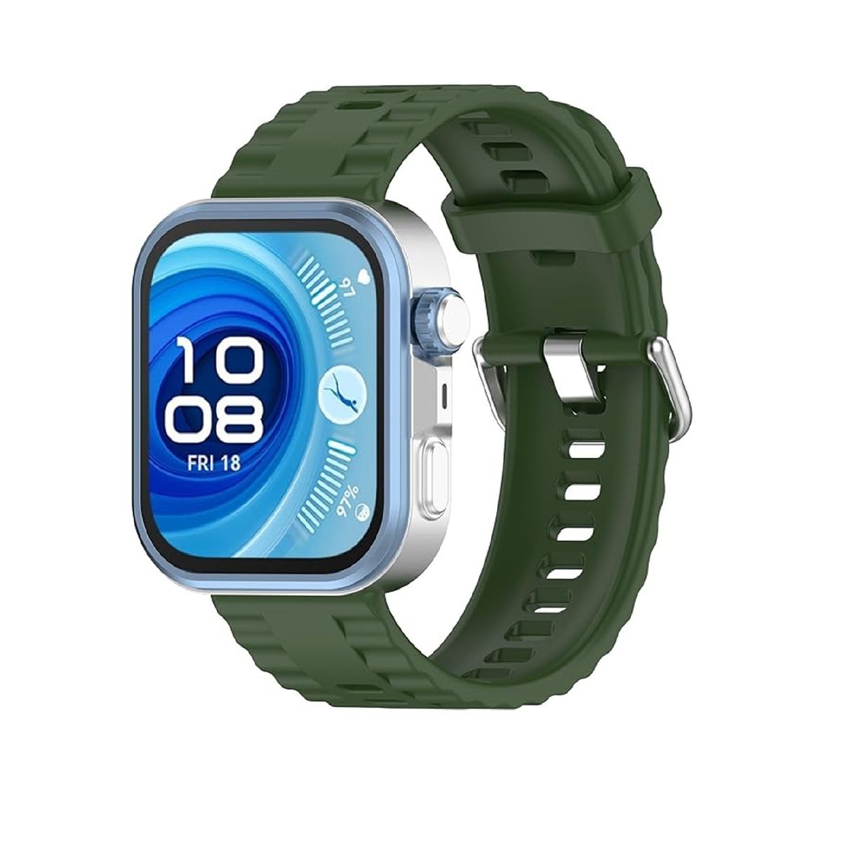 GENERICO - Correa de silicona para Huawei Watch Fit 4 - Verde Militar