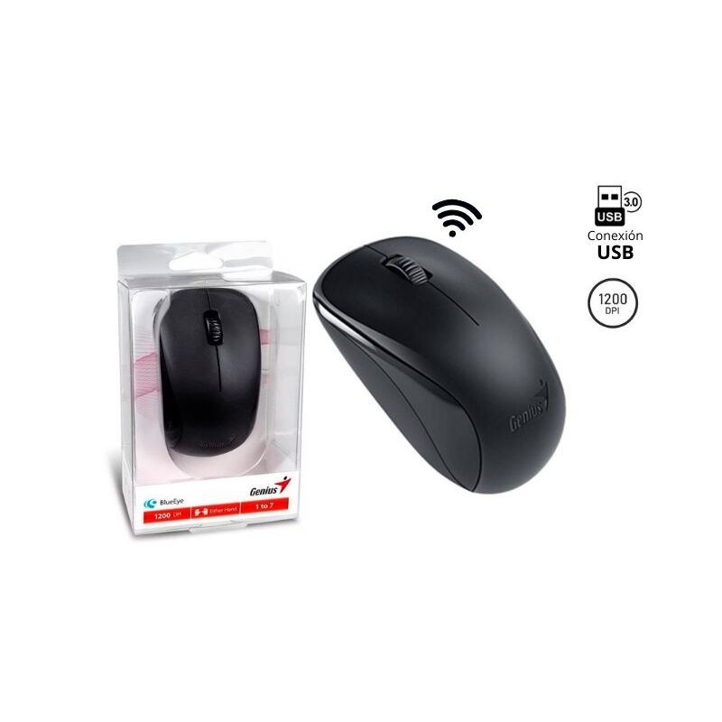 GENIUS - RATÓN GENIUS NX-7000 INALÁMBRICO BLUEEYE NEGRO