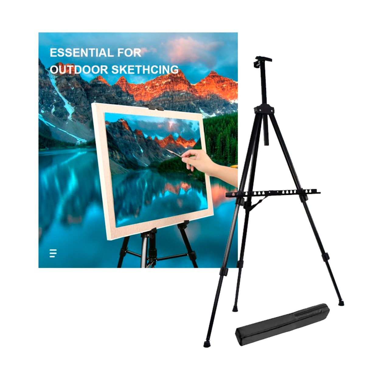 GENERICO - Soporte- caballete - tripode en Aluminio cuadro etc