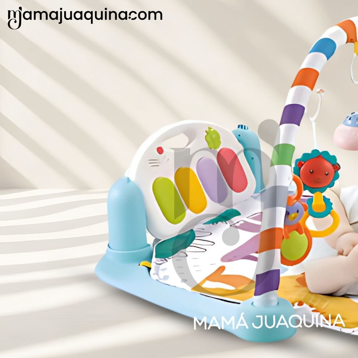 BABY - Gimnasio para Bebés con Bluetooth y Alfombra «MATT» Blue