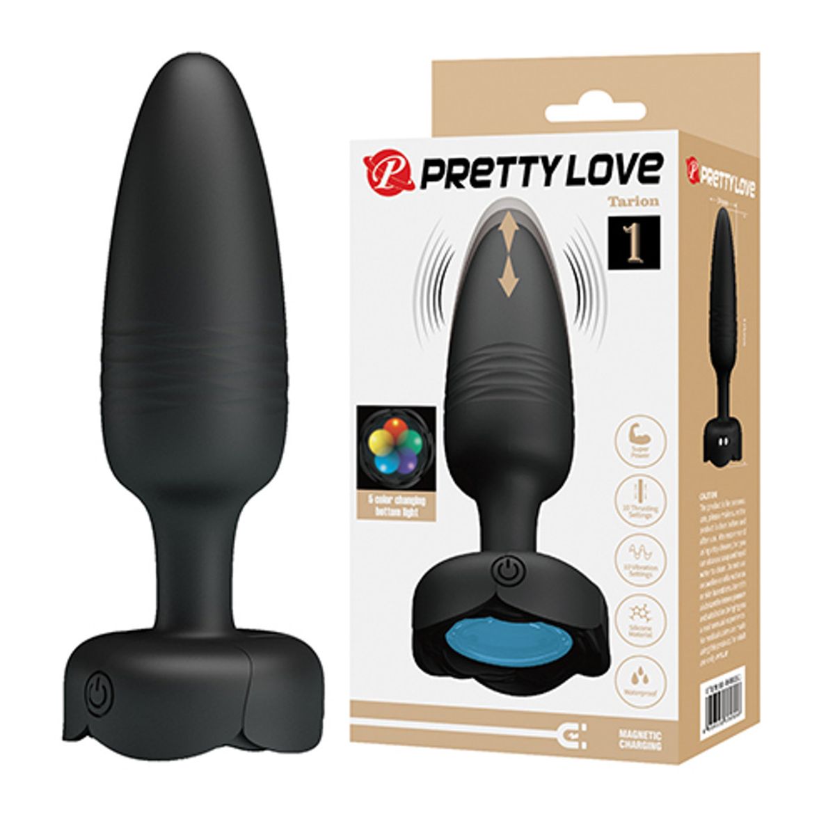PRETTY LOVE - VIBRADOR PLUG TELESCOPICA  LUZ LED PRETTY LOVE TARION