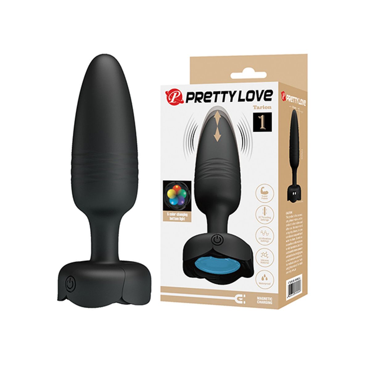 PRETTY LOVE - VIBRADOR PLUG TELESCOPICA  LUZ LED PRETTY LOVE TARION