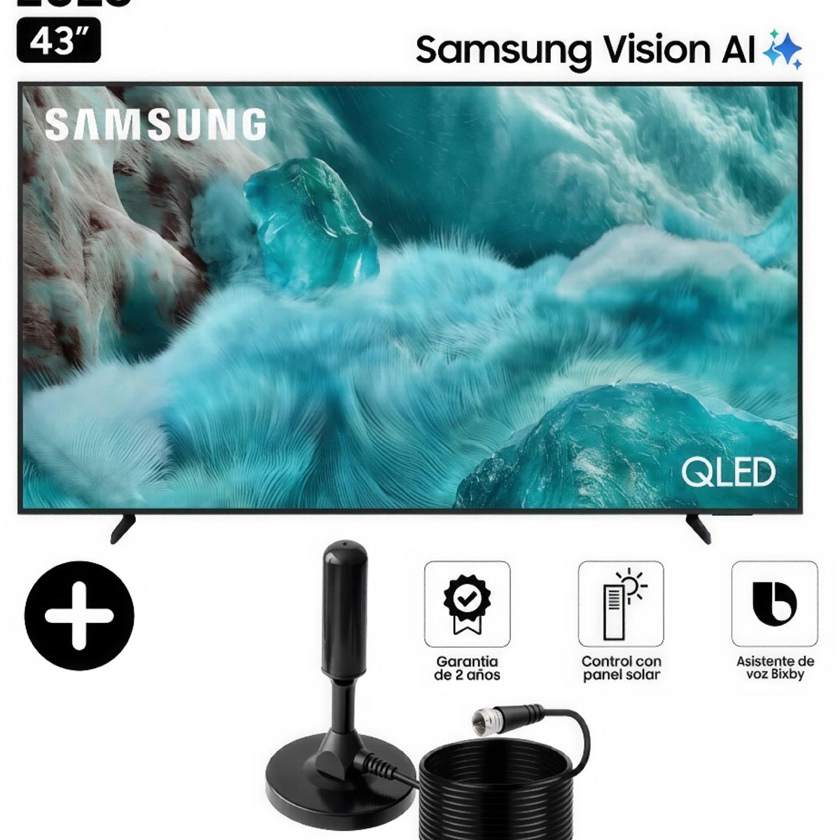 SAMSUNG - Televisor Smart TV Samsung 43 QLED Q7F Vision AI 2025 + Antena