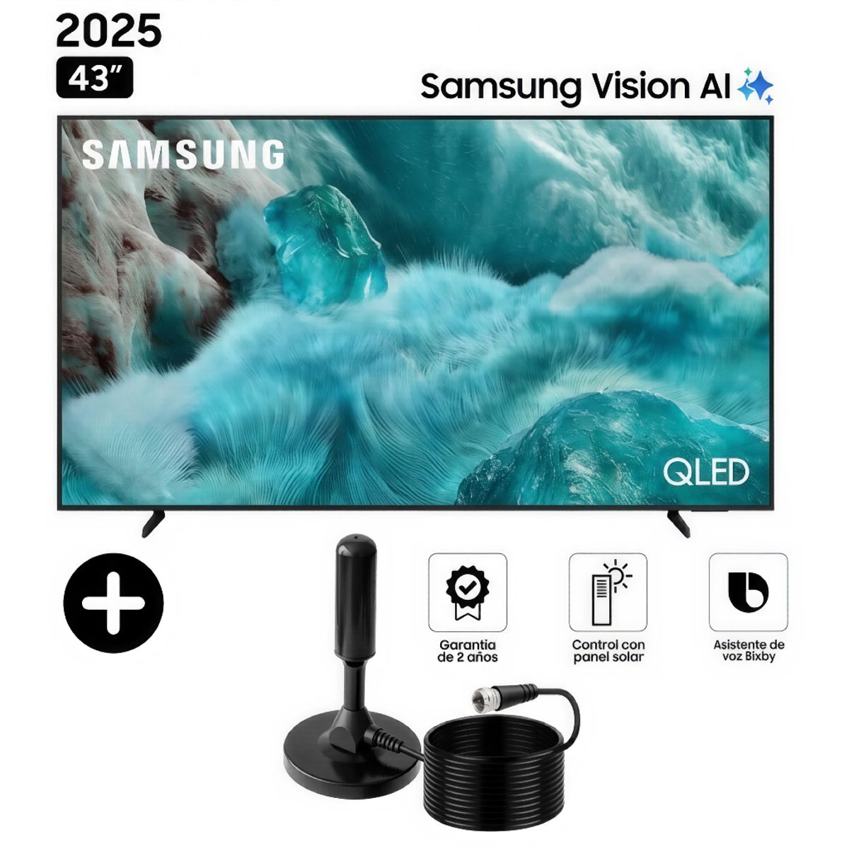 SAMSUNG - Televisor Smart TV Samsung 43 QLED Q7F Vision AI 2025 + Antena