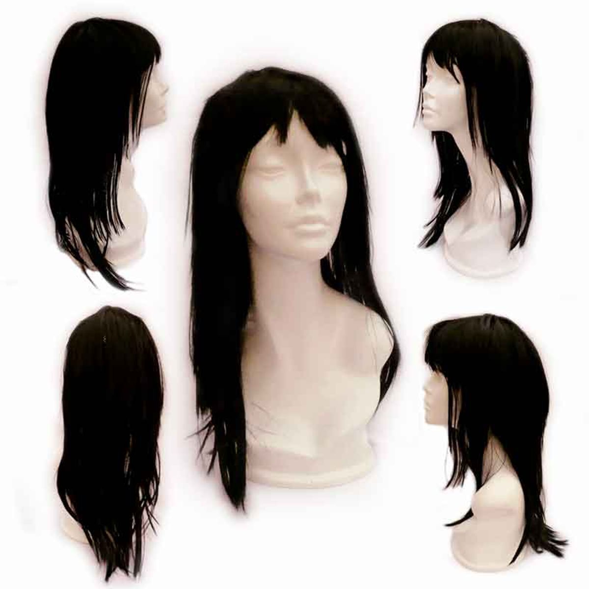 GENERICO - Peluca Artificial Larga Recta Color Negro LAH84-18