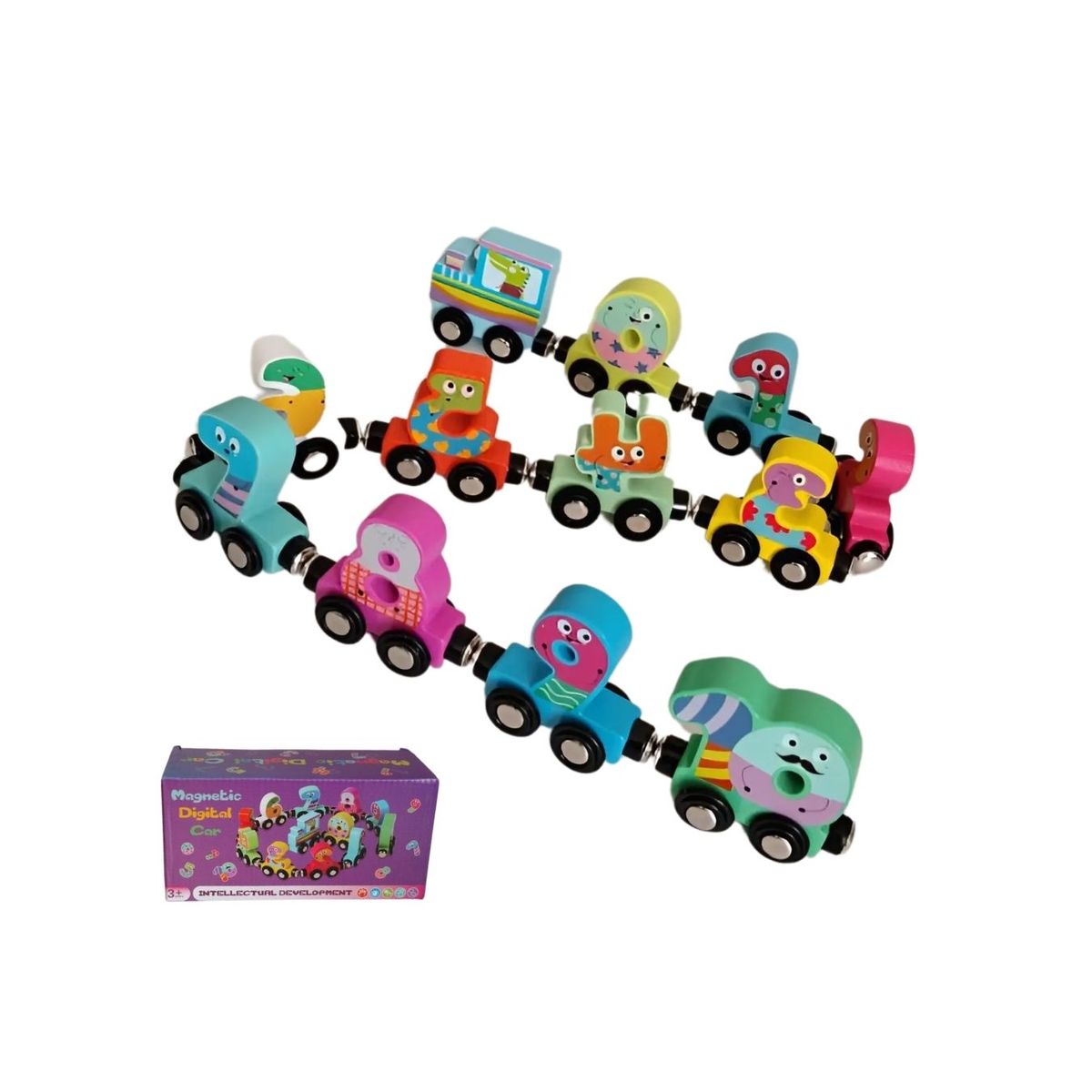 GENERICO - Pack Didáctico Tren Numérico + Letras Móviles para Niños