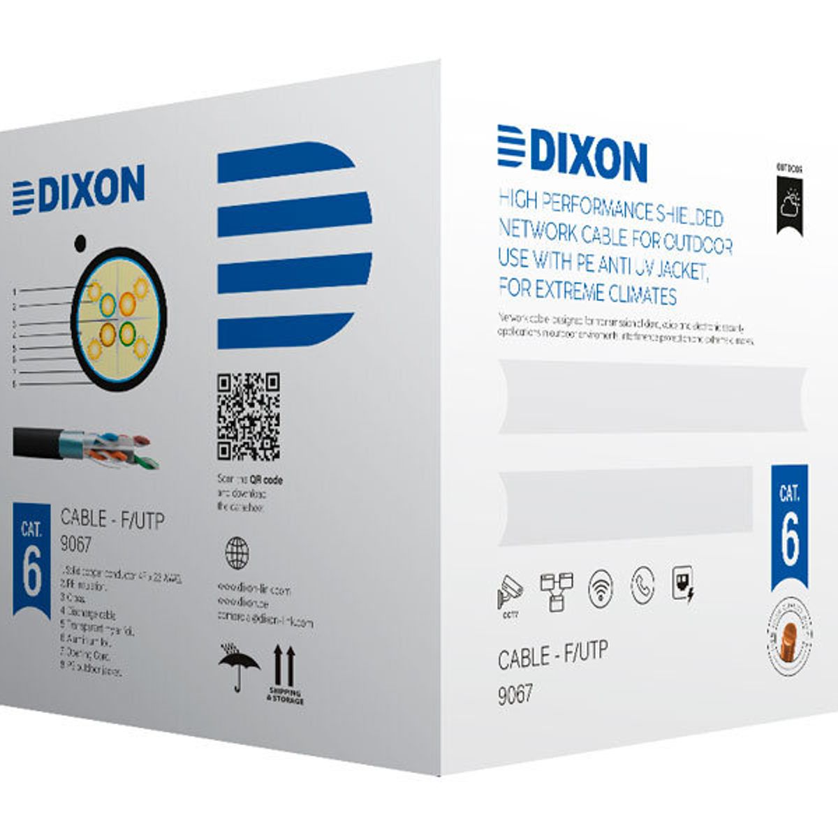 DIXON - CABLE DIXON STP 9067 CAT.6 4PX23SWG NEDRO EXTERIORES UV 205M