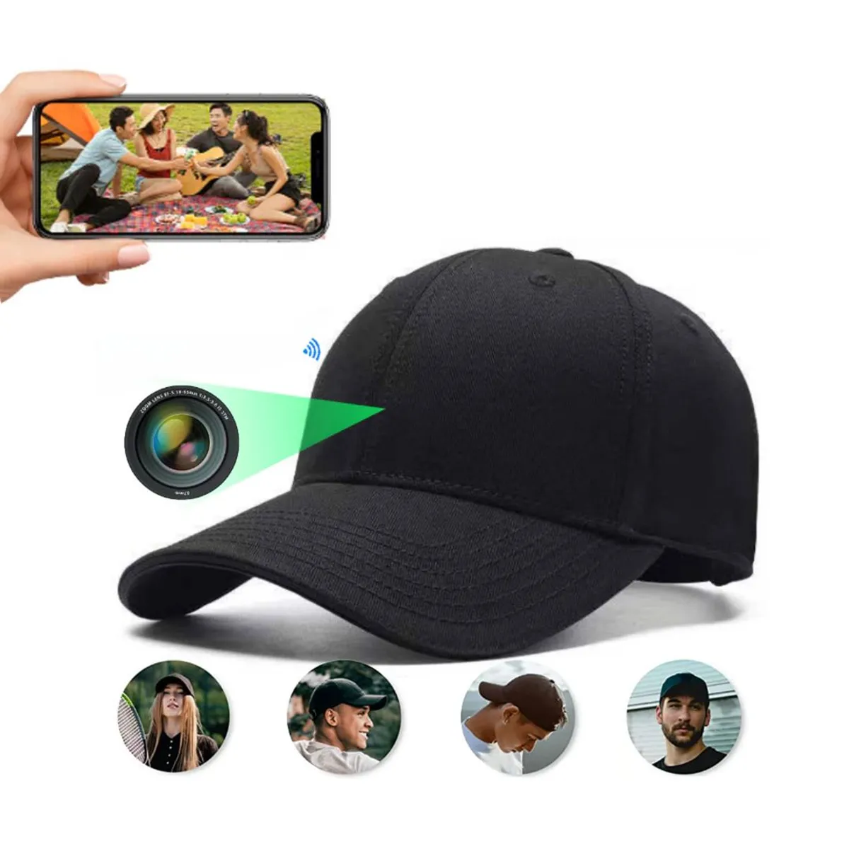 OEM - Gorra Con Cámara Espía FHD