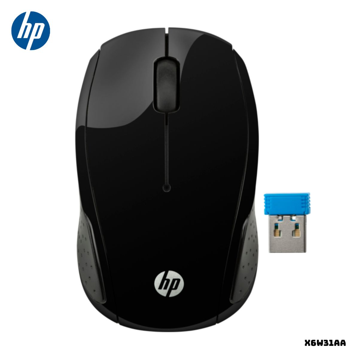 HP - MOUSE INALAMBRICO HP 200 X6W31AA 1000 DPI - NEGRO