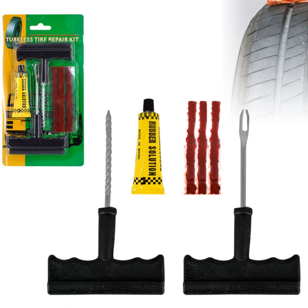 GENERICO - Kit de Reparación de Neomaticos Llanta Universal
