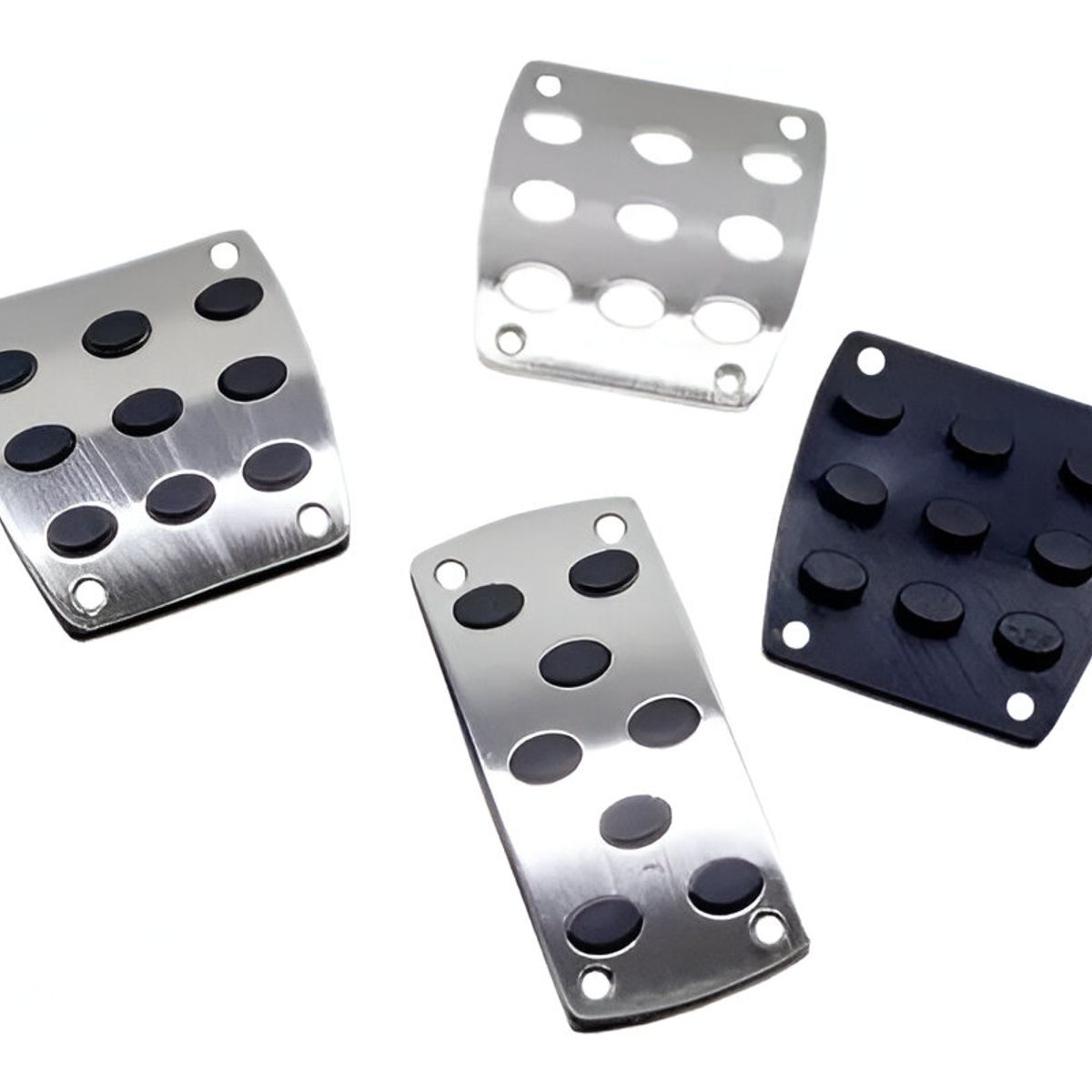 GENERICO - Pedales Universales para Auto Mecánico Aluminio Negro