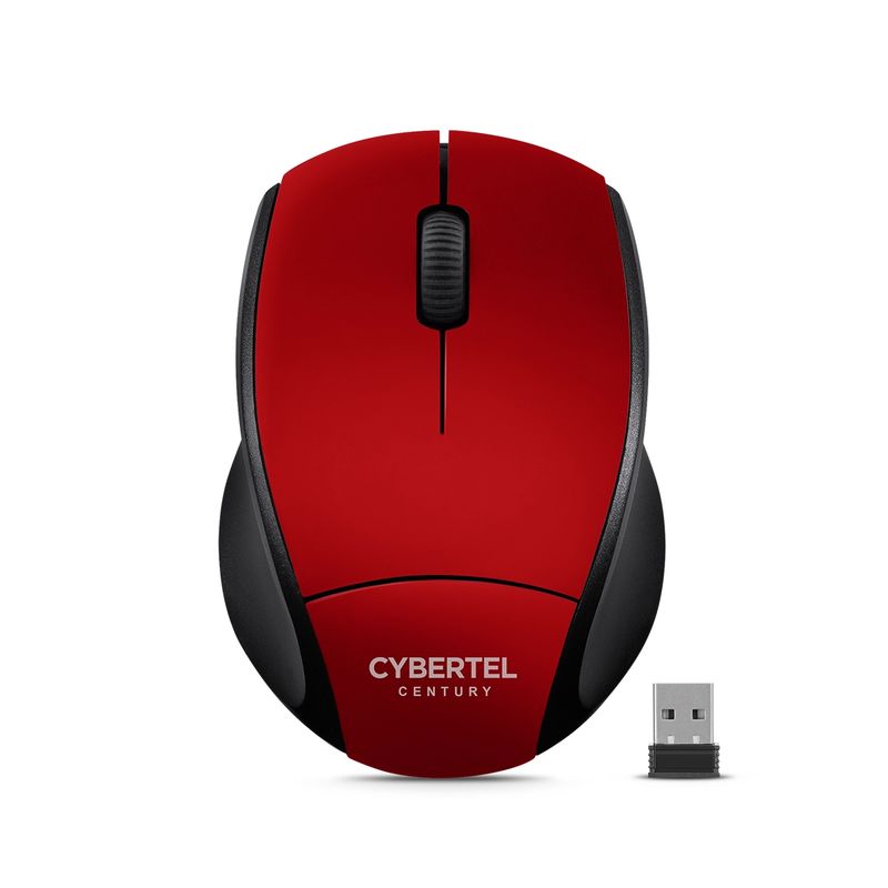 CYBERTEL - Mouse Oficina Inalámbrico 1000DPI Rojo Cybertel Century CYB M304