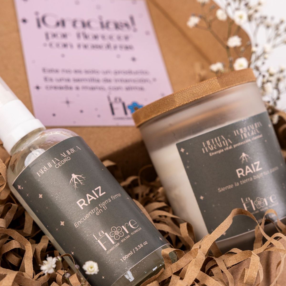 GENERICO - VELA 160gr + BRUMA 100ml - PACK DUO INTENCIONAL RAIZ Y ENERGÍA