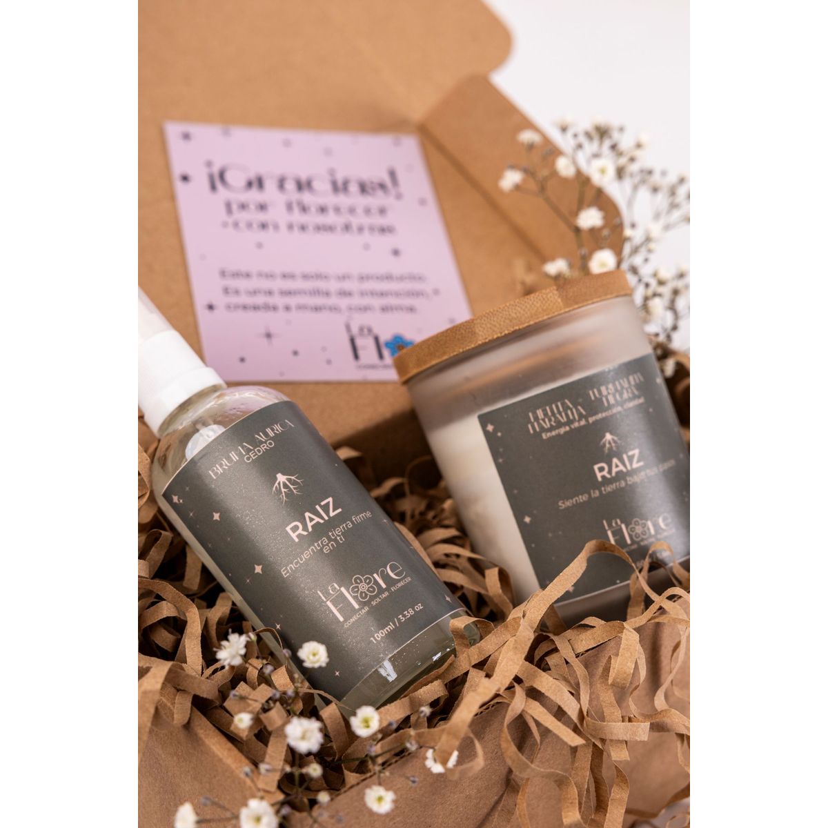 GENERICO - VELA 160gr + BRUMA 100ml - PACK DUO INTENCIONAL RAIZ Y ENERGÍA