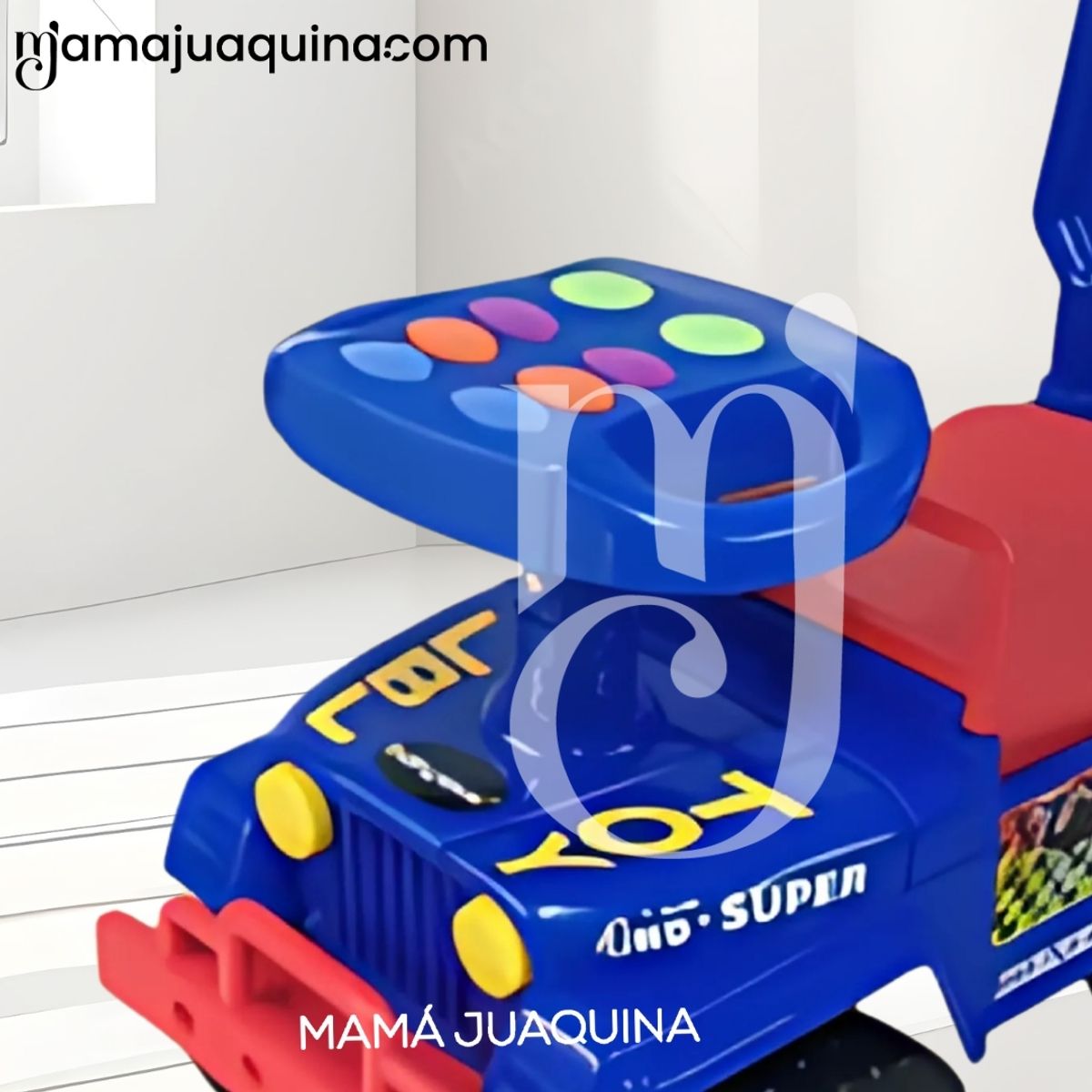 BABY - Correpasillo Buggy Jeep «TROY» con Timon Musical Blue