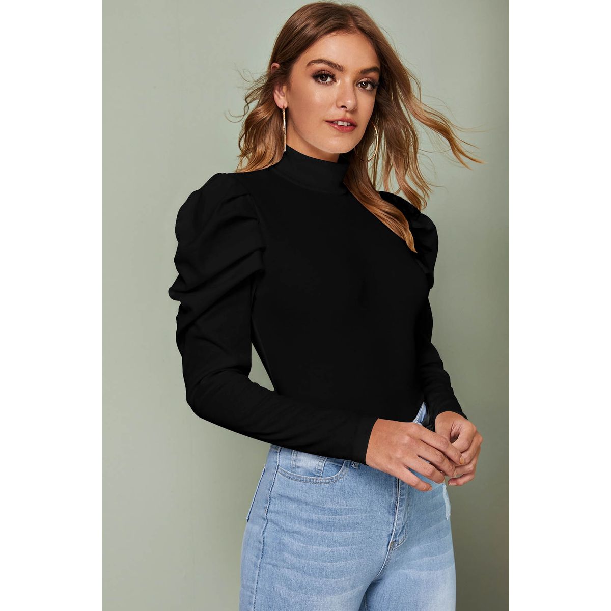 ARMA TU LOOK - BLUSA BELINDA CAFARENA MANGA ABULLONADA