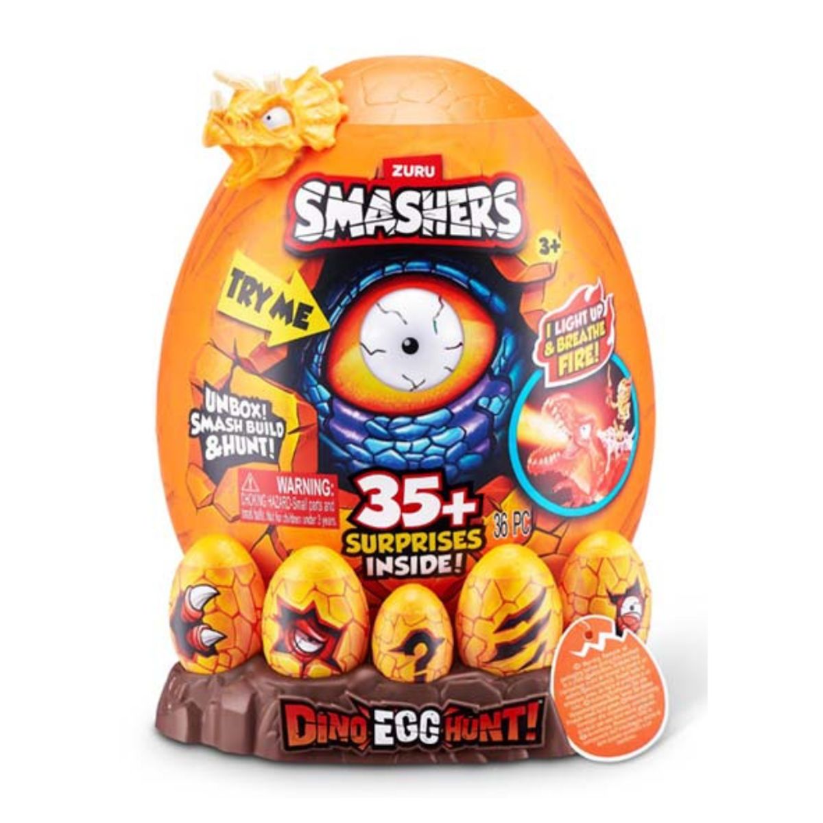 SMASHERS - Smashers Caza De Huevo Dino Con Luces Y Sonido Surtido