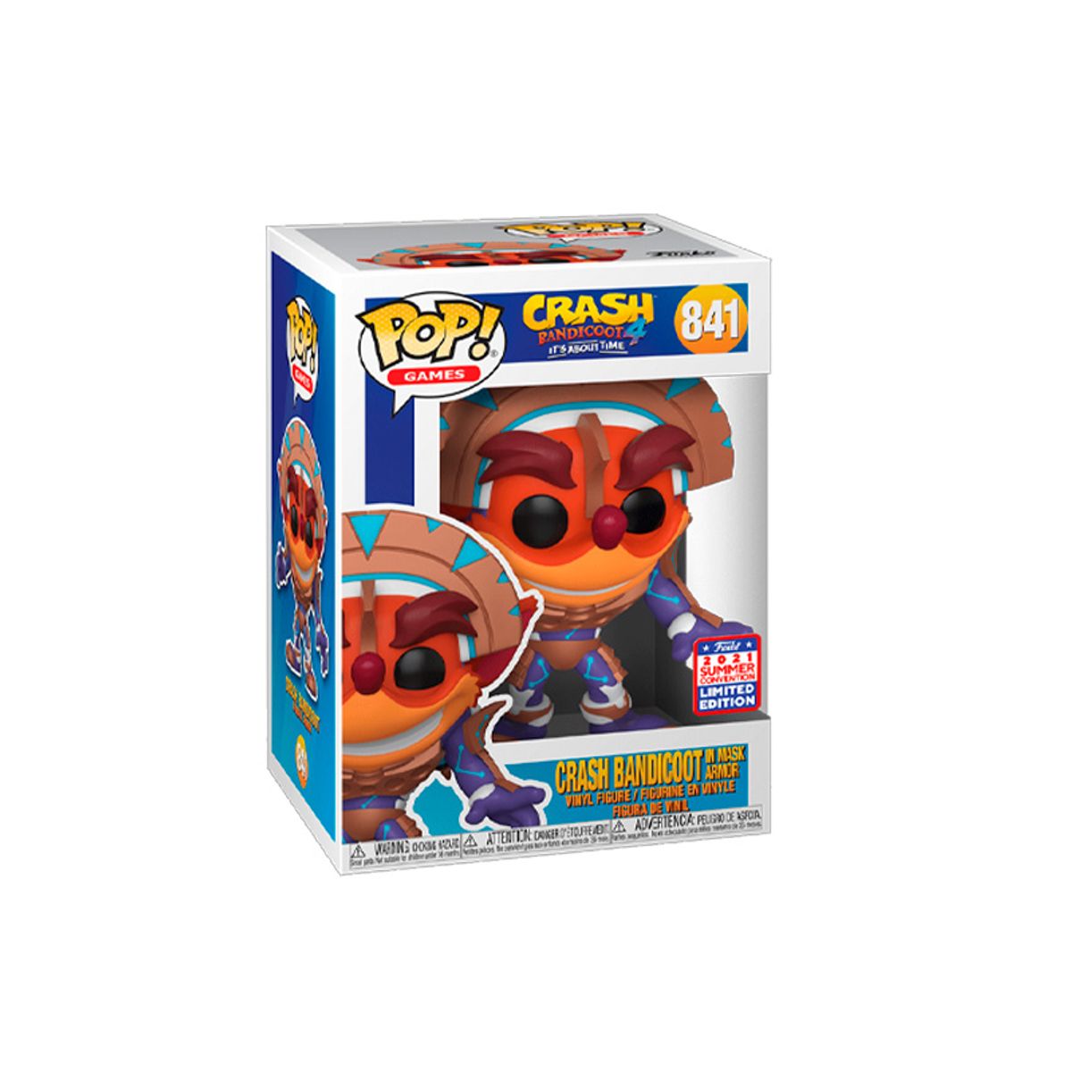 FUNKO - CRASH BANDICOOT IN MASK ARMOR FUNKO 841 EXCLUSIVO