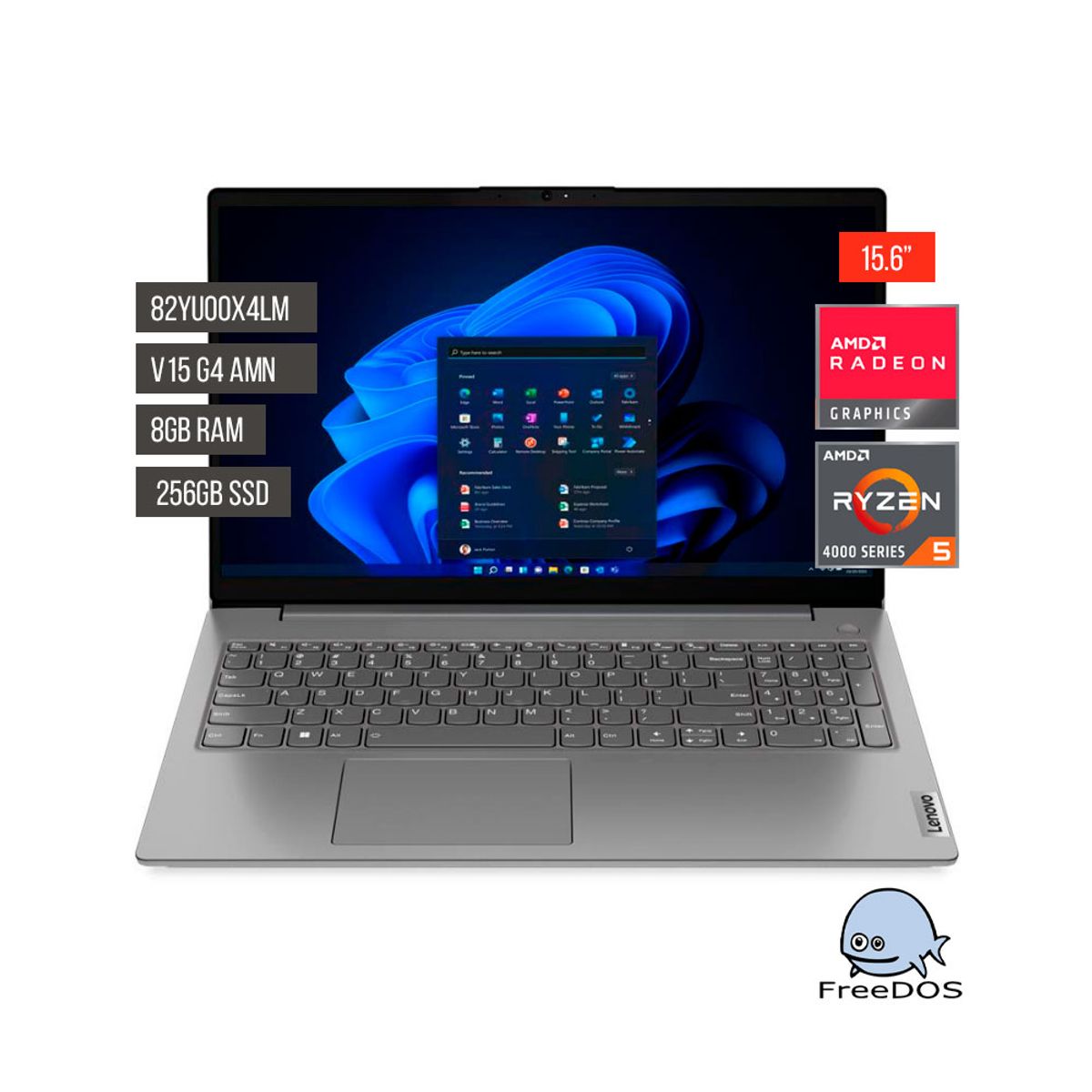 LENOVO - Notebook Lenovo V15 G4 AMN 15.6" FHD TN AMD Ryzen 3 7320U , 8GB